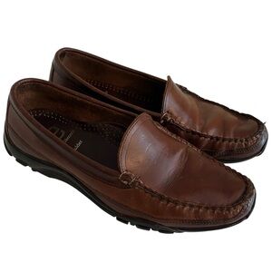 AE by Allen Edmonds Brown "Boulder" Hand-Sewn Venetian Driving Moccasin